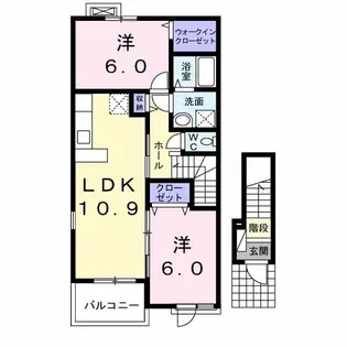 エルンテ 東沖【2階】の間取り