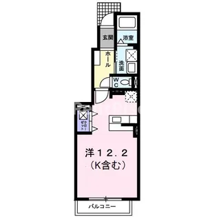 シャンdeプアロA【1階】の間取り