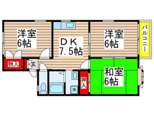 エスポワール・オオカワA棟【1階】の間取り