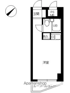 スカイコート横浜日ノ出町【3階】の間取り