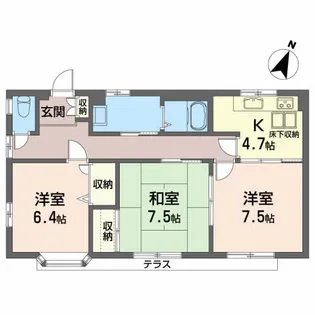 ルミエールヒルズ【1階】の間取り