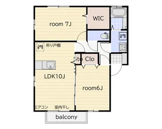 サニーフラット【2階】の間取り