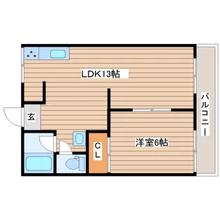コーポS【2階】の間取り