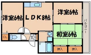 あかしやマンション【1階】の間取り