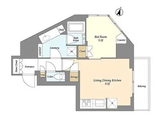 AIFLAT若松河田【5階】の間取り