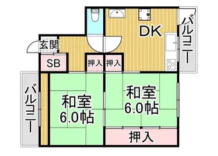 ペディコート福井鯖江【2階】の間取り