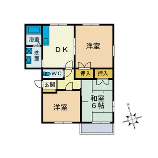 サンモール鳶尾【2階】の間取り