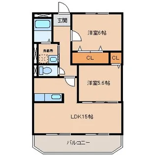 ハートフルマンション蘭【3階】の間取り