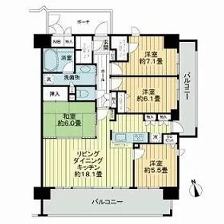 ポレスターステーションシティ本庄【11階】の間取り