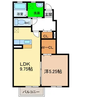 ドエル四季1番館【1階】の間取り
