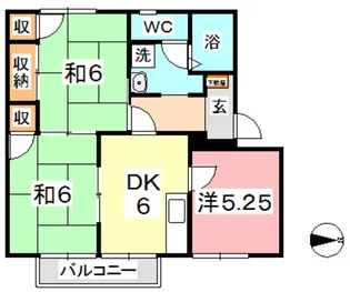 モナベール【2階】の間取り