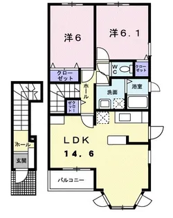 福島県福島市郷野目字向町【アパート】の間取り