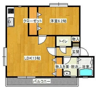 ウィズ都北【2階】の間取り