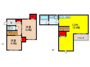 Chez・moi茨木市郡山の間取り