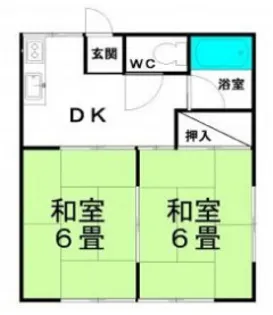 野原第2コーポ【1階】の間取り