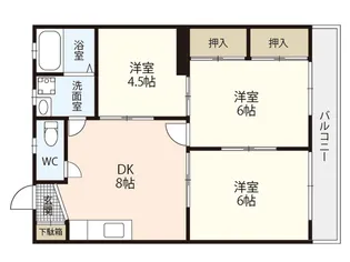 コーポタカヤマ【1階】の間取り
