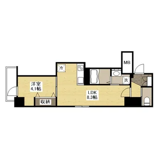 月光呉本町ツインタワーアインス【6階】の間取り