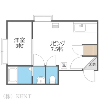 フロンティア宮の沢B棟【3階】の間取り