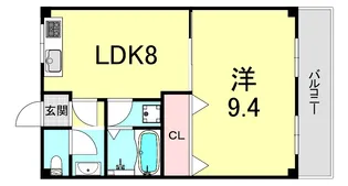 ホワイトヒル【4階】の間取り