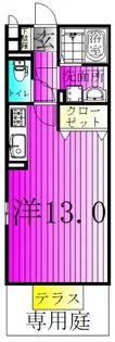 キャンパス・プランドール【1階】の間取り