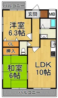 ゼハールト稲葉【2階】の間取り