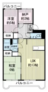 エスポワールSK-B【3階】の間取り