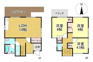 千葉県松戸市二十世紀が丘梨元町【一戸建】の間取り