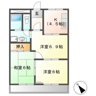 メゾンエスポア【2階】の間取り