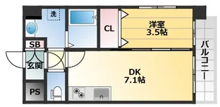 大阪府吹田市岸部南1【マンション】の間取り