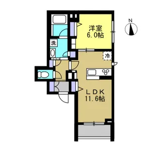 アンジュール新川崎【3階】の間取り