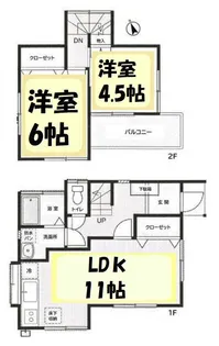 埼玉県春日部市小渕【一戸建】の間取り