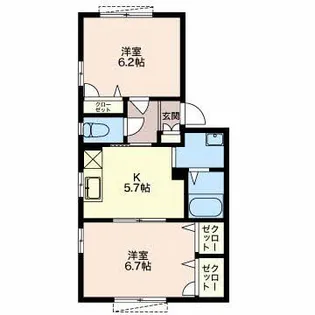 フォーレスシャンテA【1階】の間取り