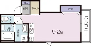 カーサエビス【3階】の間取り