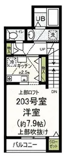 1Kの間取り画像