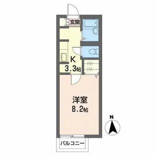 フォンティーヌ【2階】の間取り