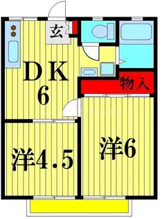 清光ハイツ【1階】の間取り