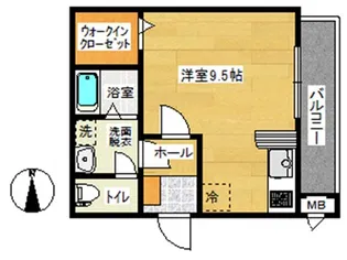 曙町41番館【1階】の間取り