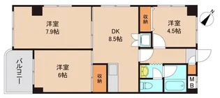 千葉県市川市香取1【マンション】の間取り