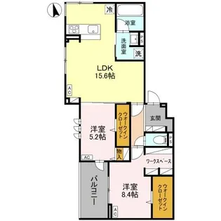 Lugar宿郷【3階】の間取り