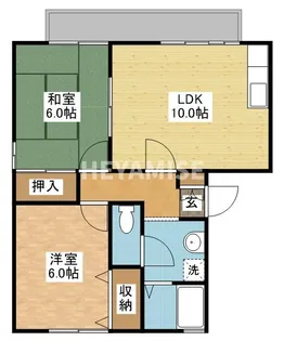 ハイカムールふじやまA【3階】の間取り