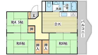 ローレルハイツ姫路田井 東棟【5階】の間取り
