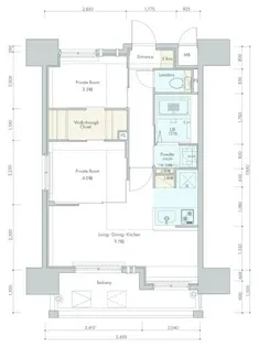 福岡県福岡市博多区博多駅南3【マンション】の間取り