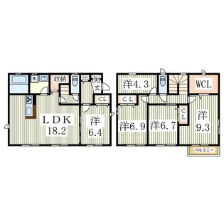 千葉県柏市大室【一戸建】の間取り