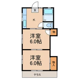 富士見コーポ【1階】の間取り