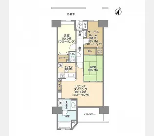 ベルドゥムール川口東【13階】の間取り
