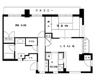 シンシア白金山北ホームズ【6階】の間取り