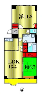 フェリス蘇我【3階】の間取り
