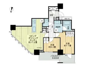 東京都文京区根津2【マンション】の間取り