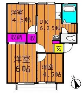 エスポワールヤマテ【2階】の間取り