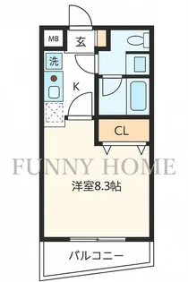 エルメゾンダイカネ【2階】の間取り